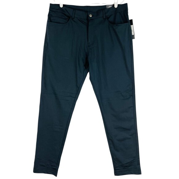 Leg3nd Men's Comfort Fit Performance Stretch Moisture Navy Pants Size 36x30 NWT - Picture 1 of 11